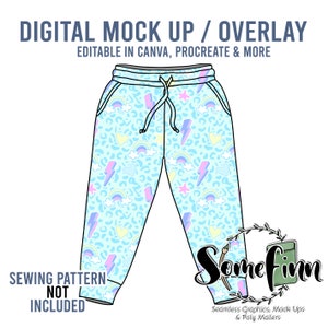 Joggers Mock-Up / Sweatpants Mock Up / Digital Mock up for clothing, pants, kids, baby, adult / PNG