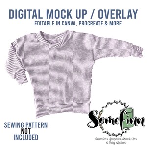 Urban Knit Sweater Realistic Mock-Up / Easy Jacket Mock Up / Editable from mobile / Digital Mock up / Png Canva