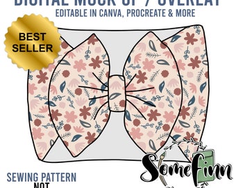 Bow Mock-Up / Bows Mock Up / Digital Mock up for bow headband / baby toddler kids bow / Photoshop and PNG / Instructions Included