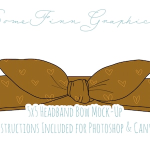 Bow Mock-Up / Bows Mock Up / Digital Mock up for bow headband / baby toddler kids bow / Photoshop and PNG / Instructions Included