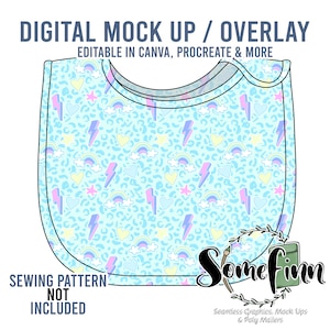 Bib Mock-Up / Lätzchen Mock-Up / Digital Mock-up für Smock / PNG