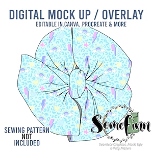 Messy Bow Mock-Up / Bows Mock Up / Digital Mock up for hair bow / baby toddler kids bow / PNG