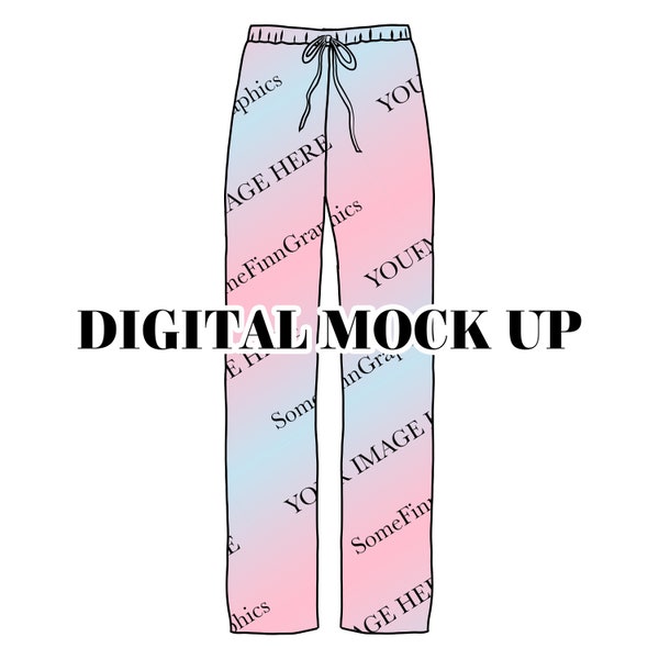 Pajama Pants Mock-Up / Legging Mock Up / Digital Mock up for clothing, pants, kids, baby, adult / Photoshop and PNG / Instructions Included