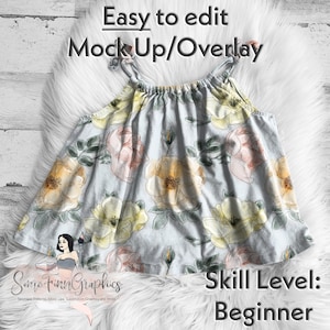 Swing Top Realistic Mock-Up / Shirt Summer Mock Up / Top Editable from mobile / Digital Mock up / png file / Instructions Included