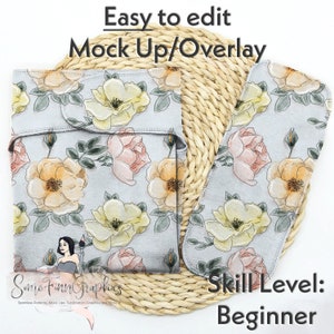 Cloth Preflat Diaper Realistic Mock-Up / Baby Mock Up / Cover Editable from mobile / Digital Mock up / png file / Instructions Included
