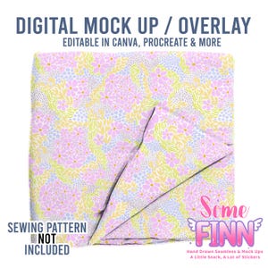 Folded Blanket Realistic Mock-Up / Fabric Textile Mock Up / Editable from mobile / Digital Mock up / Png files