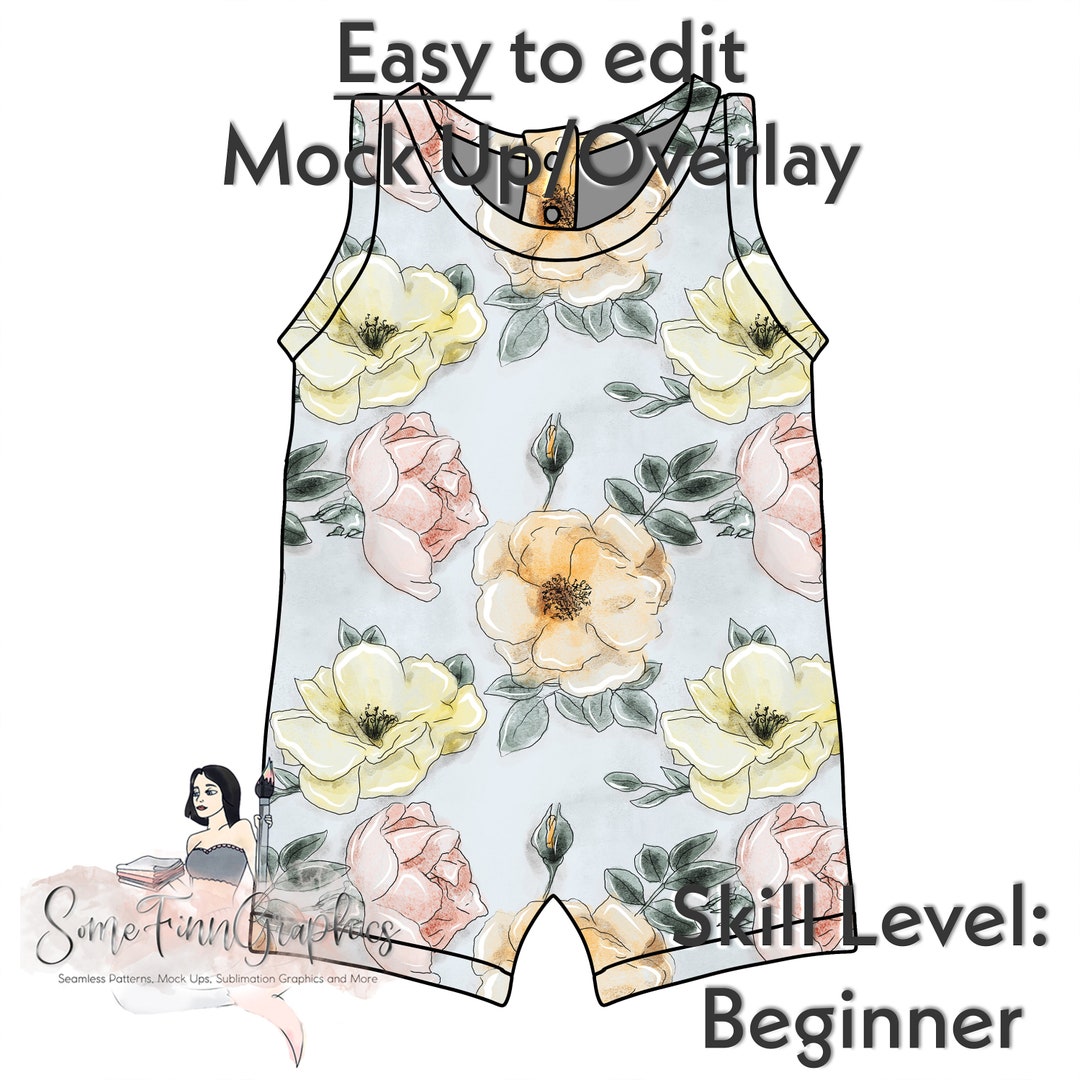 Tank Romper Mock-up / Rompers Mock up / Digital Mock up for Clothing ...