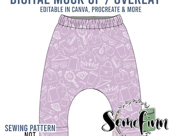 Pants Mock-Up / Mockup Pants / Mock Up Kid / Digital Mock Up / PNG Mockups / Canva Mockup Template / Procreate Mockups