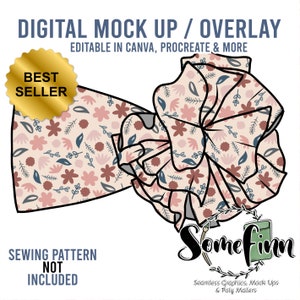 Shredded Ruffle Bow Mock-Up / Bows Mock Up / Digital Mock up for bow headband / baby toddler / Photoshop and PNG / Instructions Included