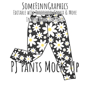 Pajama Pants Mock-Up / Legging Mock Up / Digital Mock up for clothing, pants, kids, baby, adult / Photoshop and PNG / Instructions Included
