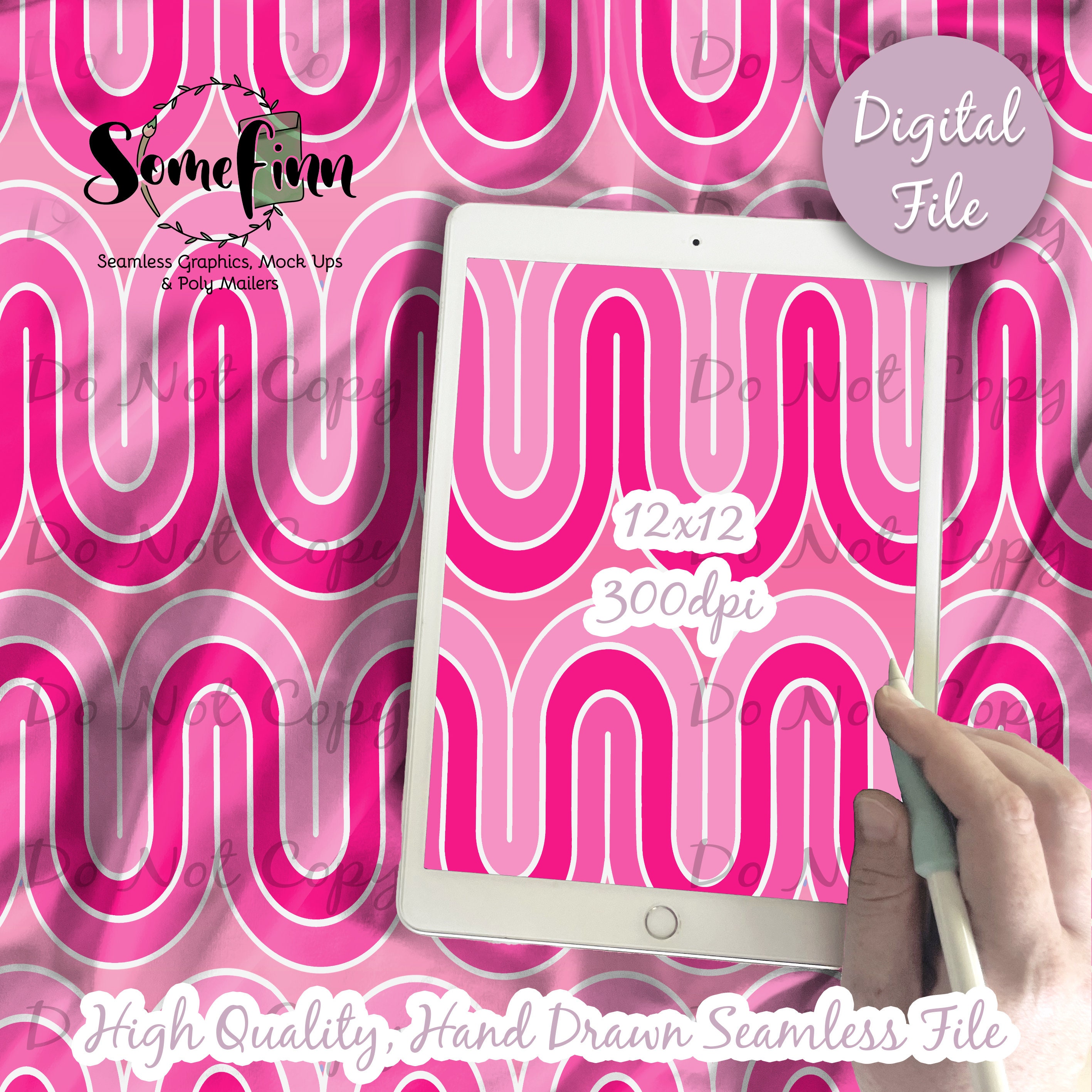Retro Waves Texture Seamless Pattern Design / Wave Texture for Fabric ...