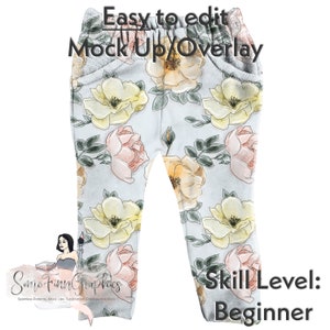 Realistic Pants Mock-Up / Beanie Textile Mock Up / Editable from mobile / Boy Digital Mock up / Png files / Instructions Included