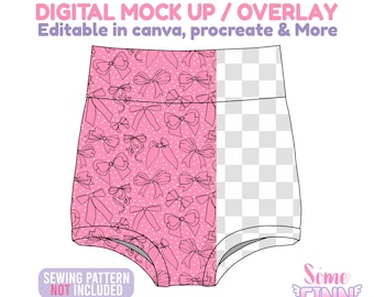 Mockup baby hoge taille bummies, mock-up babyshorts, boutique babykleding mockup, canva procreate, babyshort png PNGEgg