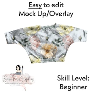 Realistic Shirt Mock-Up / Easy Shirt Mock Up / Editable from mobile / Digital Mock up / Png Canva / Instructions Included