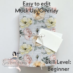 Muslin Swaddle Blanket Realistic Mock-Up / Throw Infant Mock Up / Editable from mobile / Digital Mock up / png file