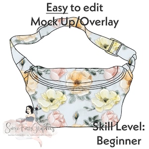 Bauchtasche Mock-Up / Windel Mock Up / Digital Mock up für Taille Umhängetasche / Windeltasche / PNG