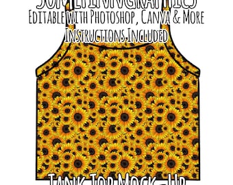 Tank Top Mock-Up / Shirt Sommer Mock Up / Digital Mockup Kleidung / Photoshop und PNG / Anleitung enthalten