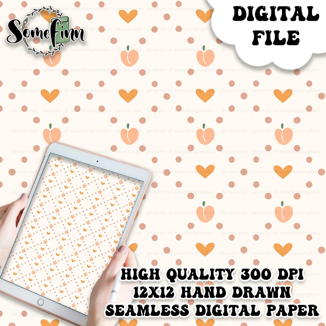 Peach Diamonds Seamless Pattern, Argyle Seamless Repeating, Digital ...