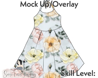 Halter Dress Mock-Up / Mock Up / Digital Mock up for clothing Summer baby toddler kids / PNG / Instructions Included