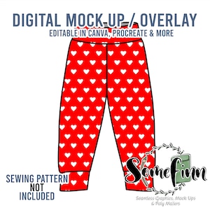 Pants Mock-Up / Sweatpants Mock Up / Digital Mock up for clothing, pants, kids, baby, adult / PNG