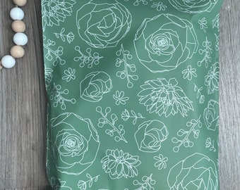10x13 Biodegradable Poly Mailer 10 Count, Eco Friendly Shipping Bags, Packaging for Small Business, Recyclable Poly mailers, Green Floral