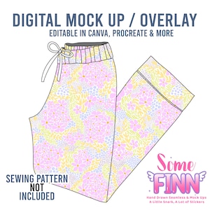 Pajama Pants Mock-Up / Legging Mock Up / Digital Mock up for clothing, pants, kids, baby, adult / PNG