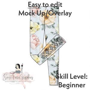 Yoga Pants Mock-Up / Legging Mock Up / Digital Mock up for clothing, pants, kids, baby, adult / PNG / Instructions Included