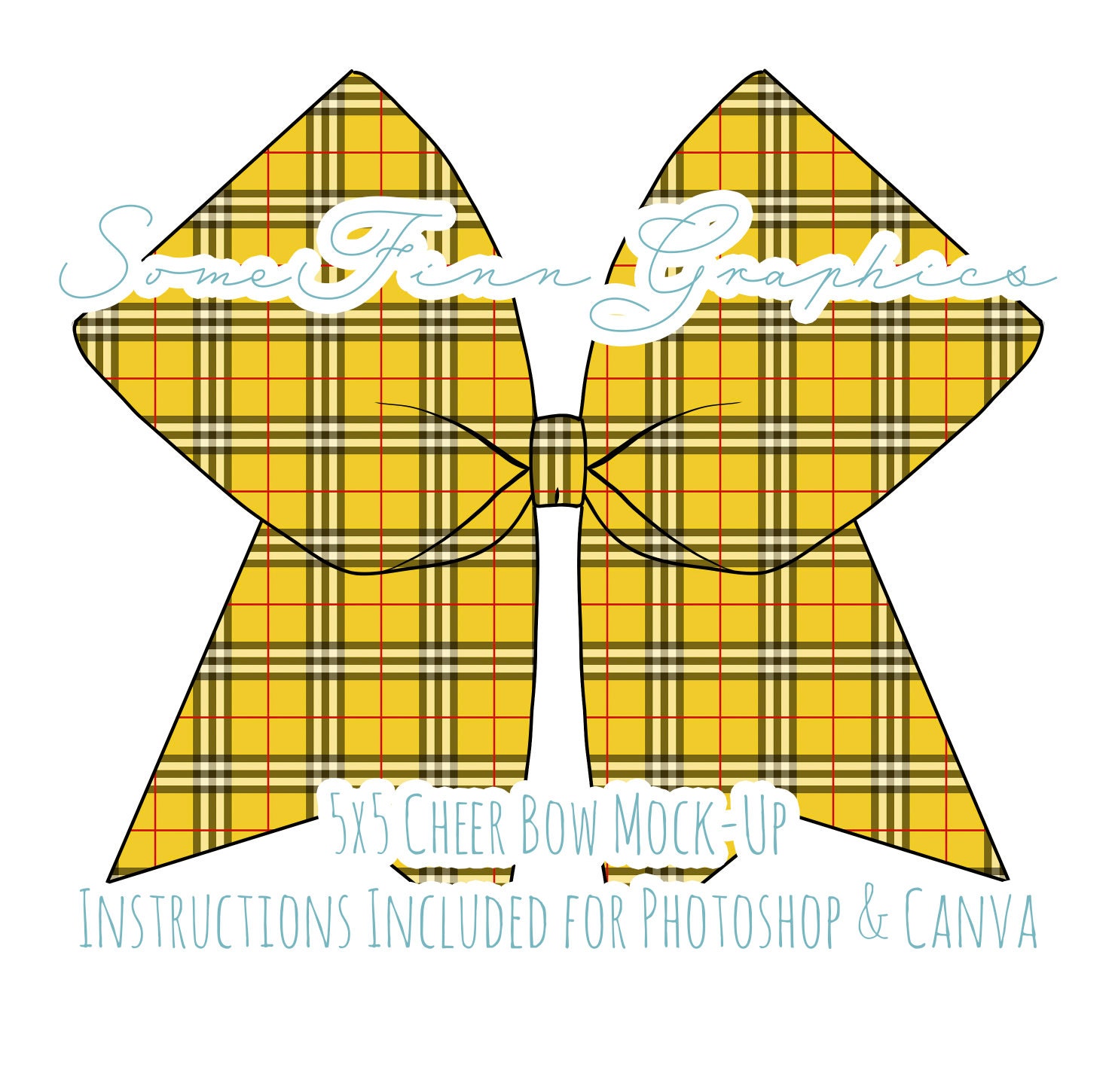 Cheer Bow Mock-Up / Ribbon Bows Mock Up / Digital Mock up for hair bow / baby toddler kids bow / Photoshop and PNG / Instructions Included