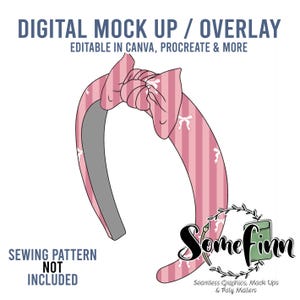 Bow Headband Mock-Up / Head Band Mock Up / Digital Mock up head band / baby toddler kids bow / PNG