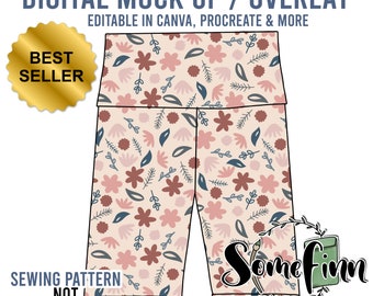 Biker Shorts Mock-Up / Short Mock Up / Digital Mock up for clothing baby toddler kids shorties / Photoshop and PNG / Instructions Included