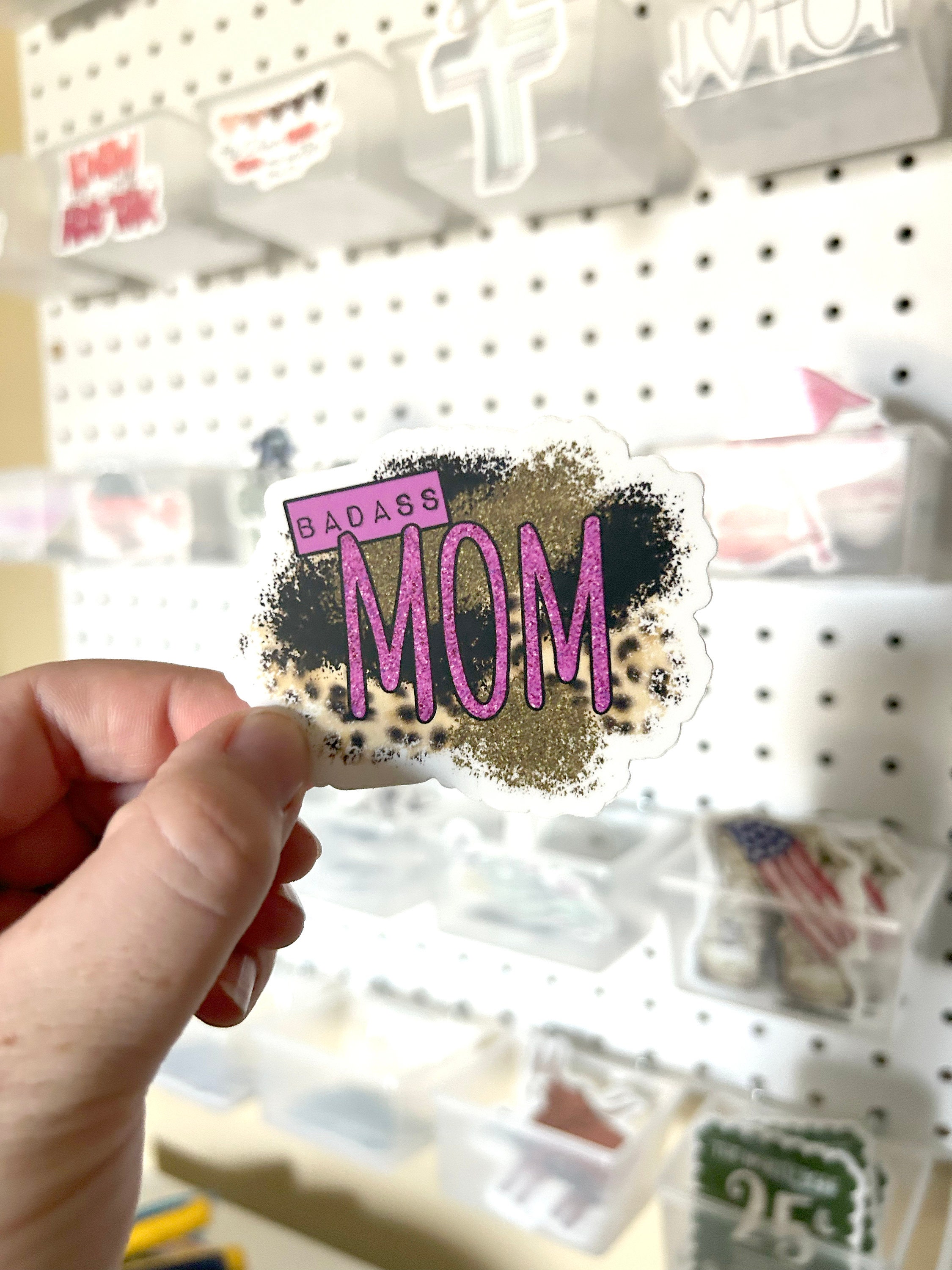 Mom Sticker for Water Bottle, Badass Mom Club, Funny Mom Stickers ...