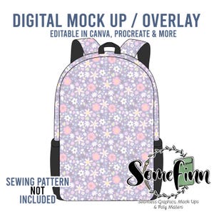 Rucksack Handtasche Mock-Up / Geldbörse Mock-Up / Digitales Mock-up für Handtasche / Windeltasche / PNG