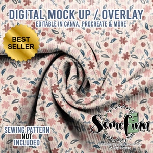 Fabric Realistic Mock-Up / Textile Mock Up / Editable from mobile / Digital Mock up / Psd files / Instructions Included
