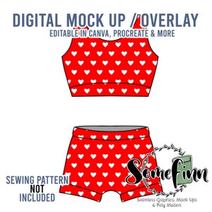 Bra Lounge Set Mock-Up / Joggers Sports Mock Up / Digital Mock up for clothing shirt kids baby / PNG