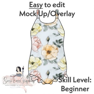Swimsuit Mock-Up / Swim Suit Mock Up / Digital Mockup for clothing bathing suit / PNG / Instructions Included