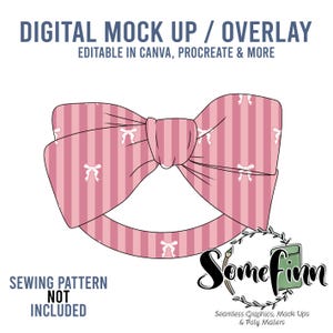 Bow Mock-Up / Bows Mock Up / Digital Mock up for bow headband / baby toddler kids bow /  PNG