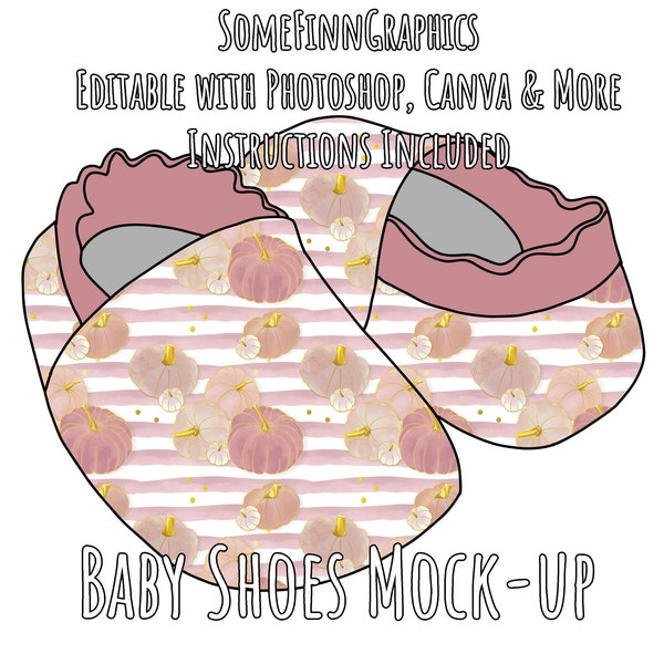 Baby Slipper Mock-Up / Shoes Mock Up / Digital Mock up slippers / baby shoe / Photoshop and PNG / Instructions Included