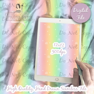 Pastel Rainbow Ombre Gradient Seamless Pattern Design / pastel rainbow for fabric or scrapbooking paper / Sparkle pretty girly Cute bundle
