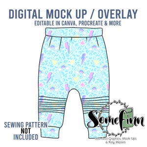 Joggers Mock-Up / Sweatpants Mock Up / Digital Mock up for clothing, pants, kids, baby, adult / PNG