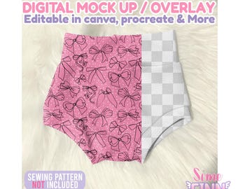 Realistische Bullet Bummies mock-up babyshort shorts digitale mock-up boutique kleding kan worden gebruikt in canva.