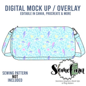 Seesack Mock-Up / Geldbörse Mock-Up / Digital Mock-Up für Handtasche / Tote Overnight bag / PNG