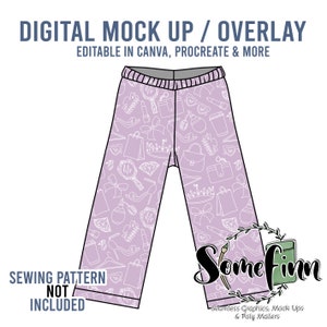 Pajama Pants Mock-Up / Legging Mock Up / Digital Mock up for clothing, pants, kids, baby, adult / PNG