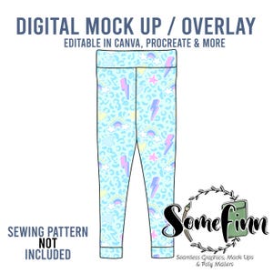 Pajama Pants Mock-Up / Legging Mock Up / Digital Mock up for clothing, pants, kids, baby, adult / PNG