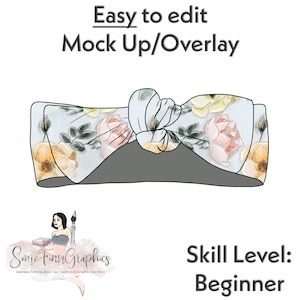 Knot Bow Mock-Up / Bows Mock Up / Digital Mock up for bow headband / baby toddler kids bow / PNG / Instructions Included