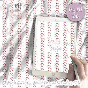 Muted Baseball Stripes Digital Paper, Seamless Pattern, Baseball Fabric instant download, Play Ball Digital Scrapbook Paper