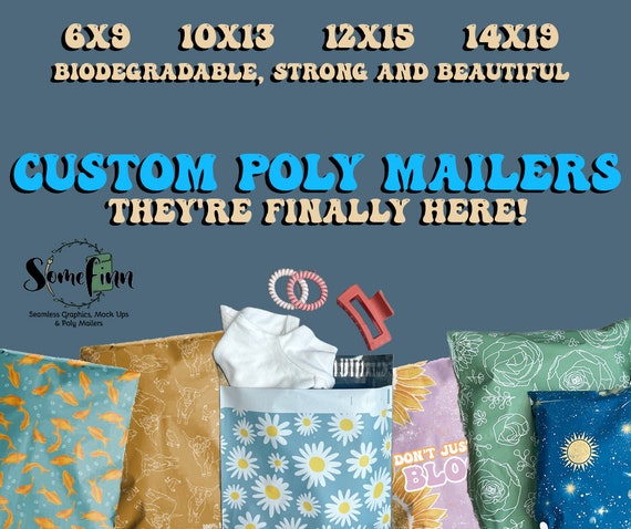 Poly Mailers Custom Polymailers Custom Custom Poly Mailers Shipping Designer Polymailers Eco friendly Polymailers BULK Logo Packaging Etsy