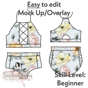 Swimsuit Mock-Up / Swim Suit Mock Up / Digital Mockup for clothing bathing suit / PNG / Instructions Included