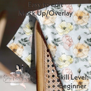 Draped Fabric Realistic Mock-Up / Fabric Textile Mock Up / Editable from mobile / Digital Mock up / PNG files / Instructions Included
