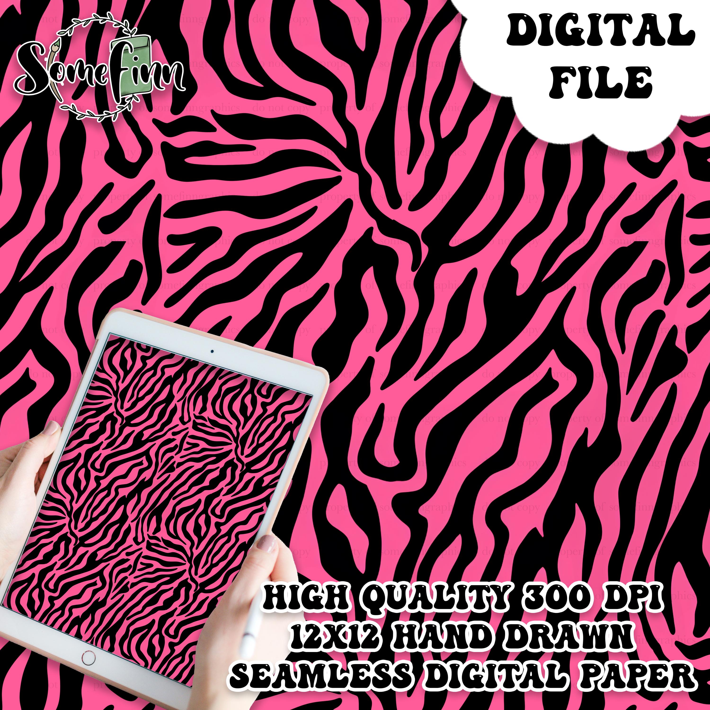 Pink zebra fabric - Etsy 日本