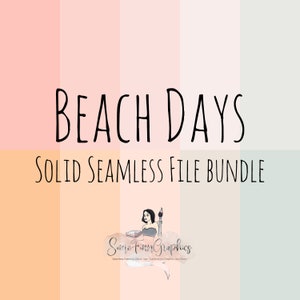10 Beach Days Solid Seamless Files Bundle Digital Paper - Seamless Pattern, 5x5 Repeating Printable Scrapbook paper download